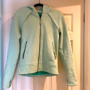 Mint Green Lululemon Scuba Zip-up Hoodie